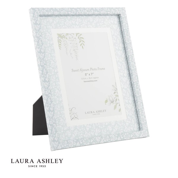 (image for) Laura Ashley Sweet Alyssum Photo Frame Blue 5" x 7"